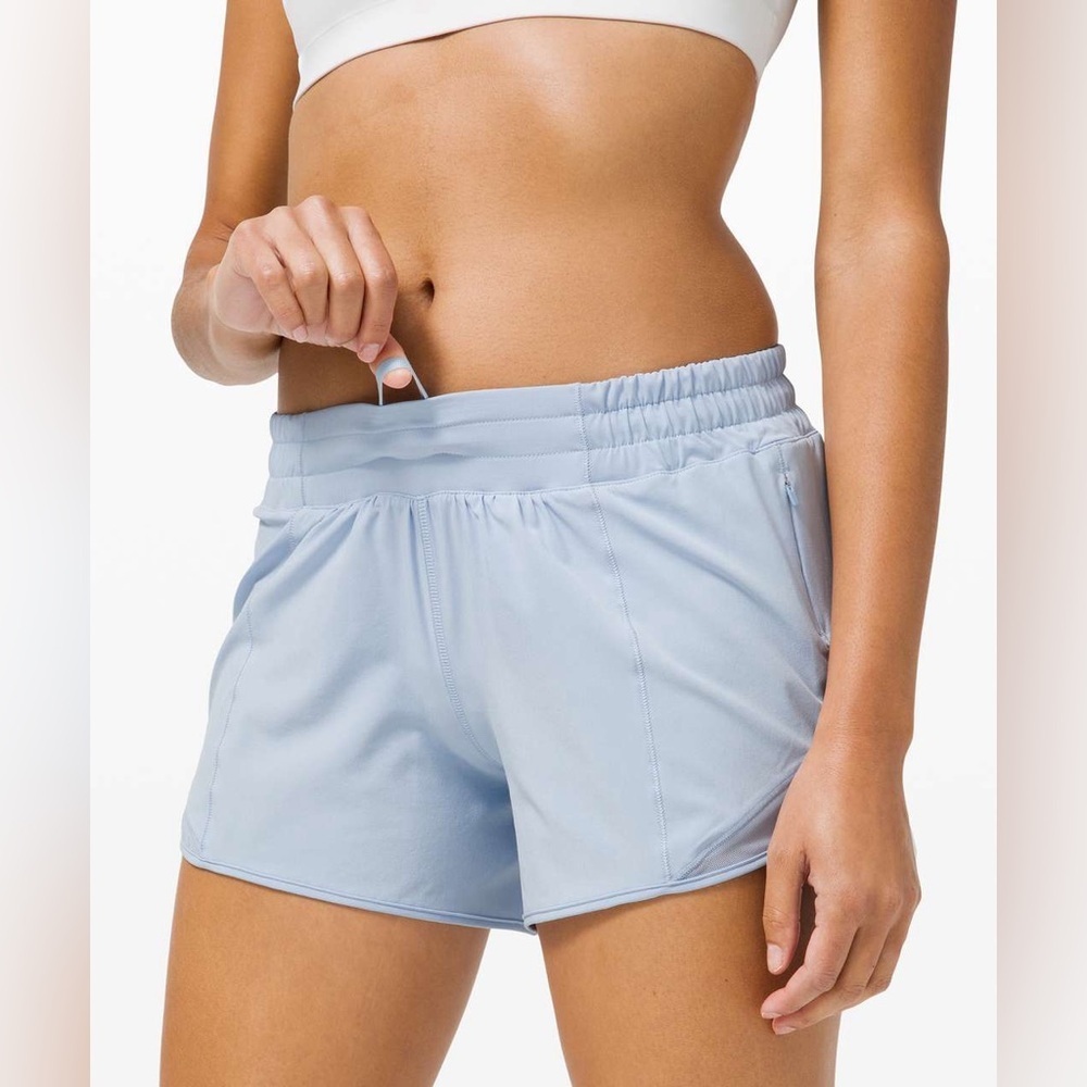 Lululemon Hotty Hot Short *Long 4" Blue Linen